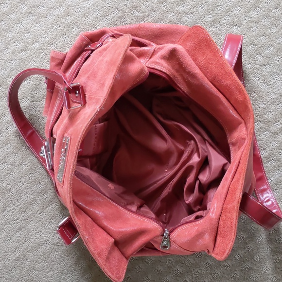 Tommy & Kate Red Leather Bag, - Picture 8 of 14
